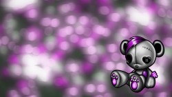 Goth Teddy Purple Wp 01