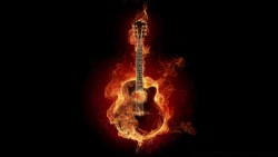 Music Burning Guitar Wp