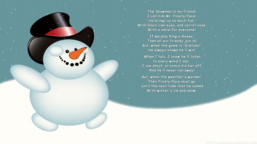 Snowman Friend Wp 01