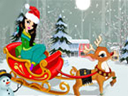 Christmas Girl with Reindeer Dress Up