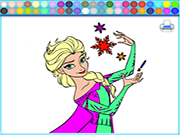 Elsa Frozen Fever Coloring