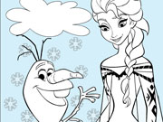 Elsa Olaf Coloring