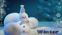 Winter Snowman Wp 01